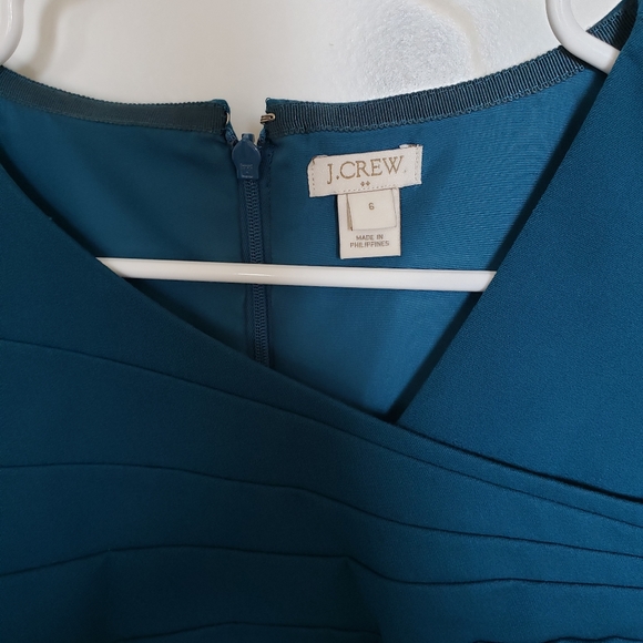 J.Crew Factory Blue Origami Sheath Dress - Picture 9 of 10